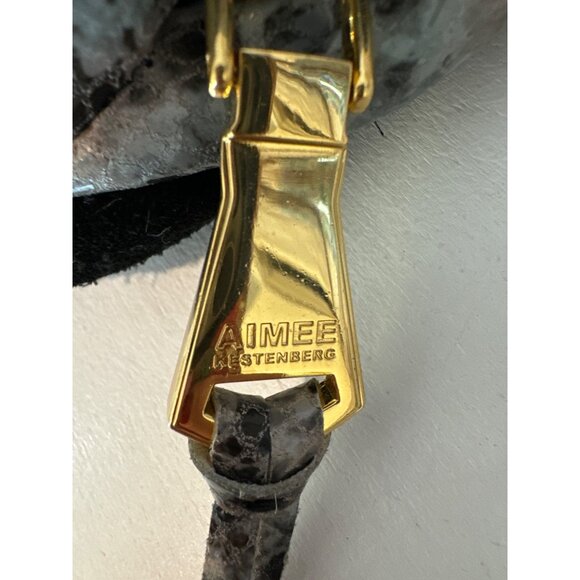 Aimee Kestenberg Purse Tuscany Snakeskin/Suede Hobo Bag Modern Designer MobWife - Picture 10 of 13